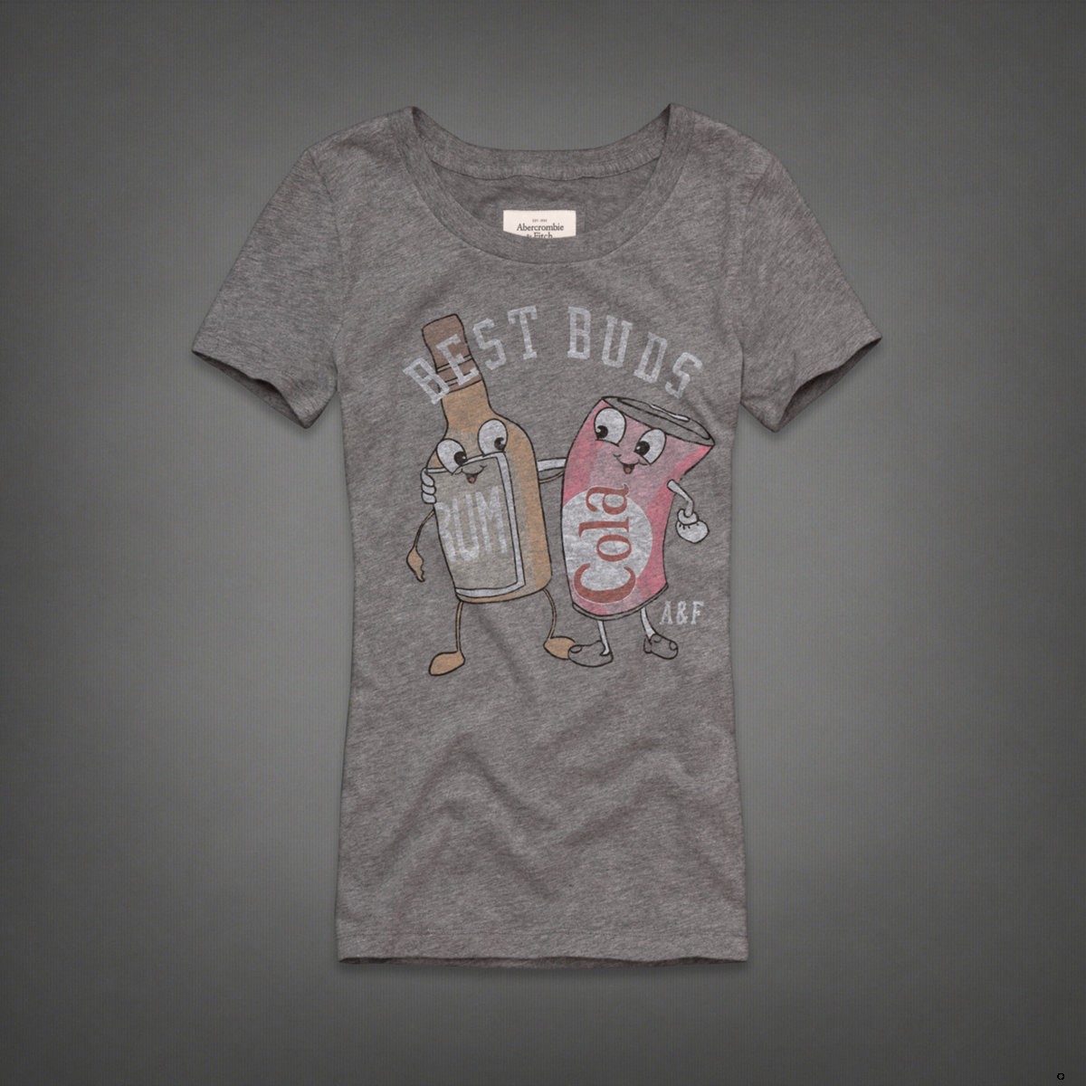 Abercrombie Fitch Mujeres De Cuello Redondo Corto Remera AF8250